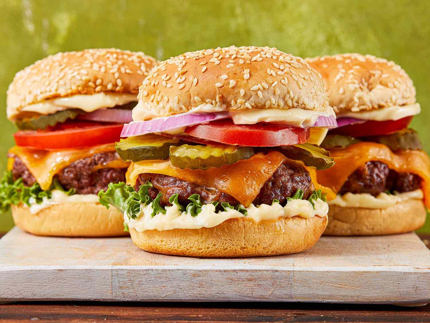 Thick and Juicy Home-Ground Grilled Cheeseburgers